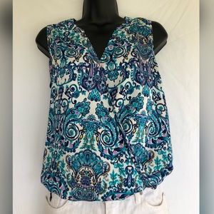 Women’s size small aqua navy sleeveless top